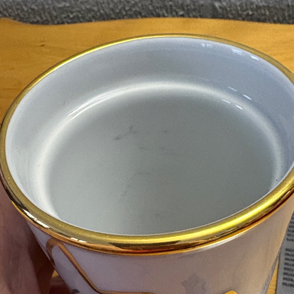 Starbucks '17 Anniversary Gold Crown Siren Ceramic Double Walled 10oz travel Mug - Picture 7 of 10
